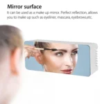 LED Mirror Alarm Clock Digital Snooze Table Clock Electronic Time Temperature Large Display with Wake Up Light - Image 7