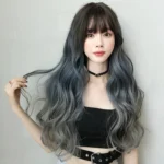Wig Female Long Hair Big Wave Gradient Full Headgear