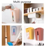 Household Wall-Mounted Paper Towel Extraction Box Kitchen Debris Sorting Box Garbage Bag Plastic Bag Storage Box - Image 5