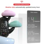 Cloud Weather Time Light Multifunctional Smart Induction Child Wake Up Alarm Clock - Image 3