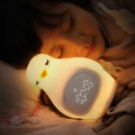 Creative Multifunctional Penguin Silicone Cute Beans Wake Children Sleeping LED Electronic Alarm Clock - Image 11