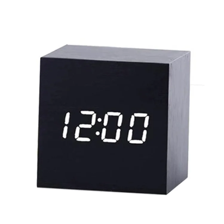 TBD054976101.webp Multicolor Sounds Control Wooden Clock Modern Digital LED Desk Alarm Clock Thermometer Timer - Image 1