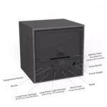 Multicolor Sounds Control Wooden Clock Modern Digital LED Desk Alarm Clock Thermometer Timer - Image 3