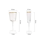 Hammered Phnom Penh Crystal Glass Goblet Wine Glass Glass Wine Glass - Image 3