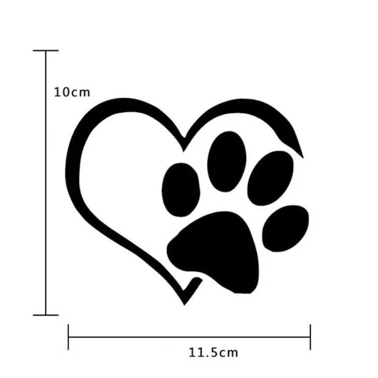 TBD0550346001_B1.webp 20 PCS Car Sticker Reflective Love Footprints Car Sticker Dog Footprints - Image 2