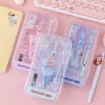 AIHAO Compass/Mechanical Pencil/Eraser/Pen Core/Ruler/Protractor Stationery Set Random Colour Delivery - Image 8