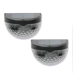 2 PCS LED Solar Wall Light Outdoor Semicircular Fence Garden Lawn Light - Image 2