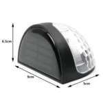 2 PCS LED Solar Wall Light Outdoor Semicircular Fence Garden Lawn Light - Image 3