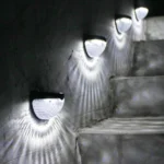 2 PCS LED Solar Wall Light Outdoor Semicircular Fence Garden Lawn Light - Image 7