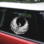 4 PCS Car Personality Decals Electric Car Stickers Decoration Fire Phoenix Totem - Image 4