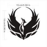 4 PCS Car Personality Decals Electric Car Stickers Decoration Fire Phoenix Totem - Image 2