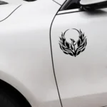 4 PCS Car Personality Decals Electric Car Stickers Decoration Fire Phoenix Totem - Image 3