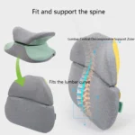 BEWALKER Multifunctional Student Portable Nap Pillow Waist Support Foldable Memory Foam Nap Pillow Office Sleeping Pillow - Image 11