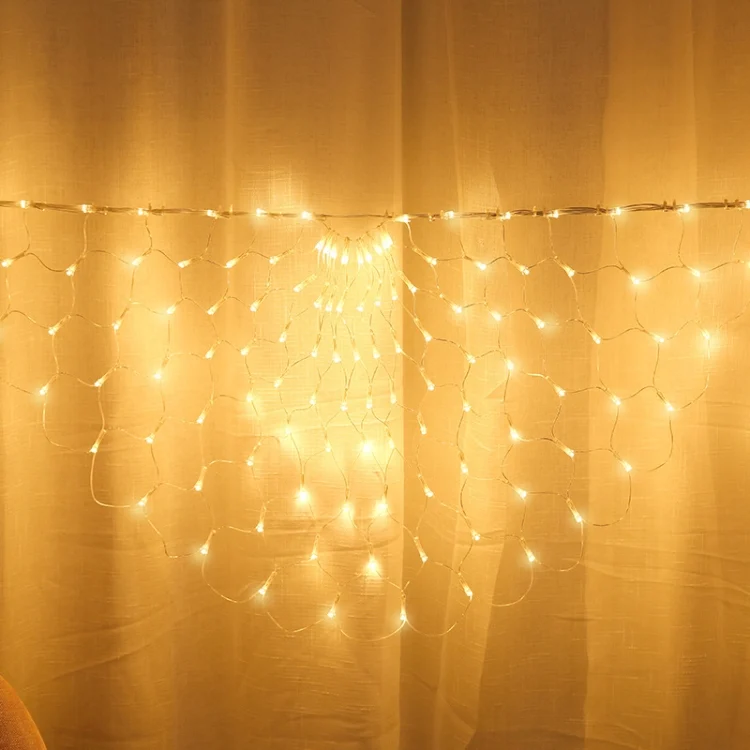 Peacock Lights LED Fishing Net Lights Outdoor Waterproof String Lights Holiday Decoration Lights, EU Plug
