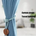 GQ017 1 Pair Curtain Tassel Hanging Ear Simple Tie Rope Hanging Ball Curtain Buckle - Image 6