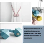 CK-17 4 PCS Magic Cube Simple Curtain Magnetic Buckle Free Installation Curtain Strap - Image 3