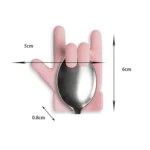 2pcs Little Finger Shape Tea Heroes Teaspoon Holder ，Random Color Delivery - Image 3