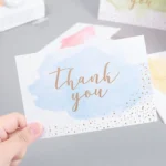 6pcs / Set Greeting Card Thank You Card Set Thanksgiving Holiday Gift Watercolor Card - Image 3