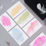 6pcs / Set Greeting Card Thank You Card Set Thanksgiving Holiday Gift Watercolor Card - Image 5