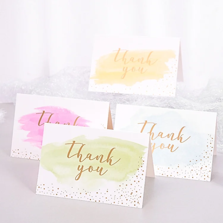 TBD0551592801_B5.webp 6pcs / Set Greeting Card Thank You Card Set Thanksgiving Holiday Gift Watercolor Card - Image 6