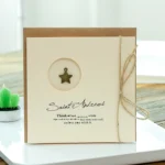 10pcs Vintage Metal Gift Greeting Card Cowhide Envelope Holiday Card