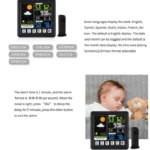 TS-3310 Wireless Weather Clock Multifunctional Color Screen Clock Creative Home Touch Screen Thermometer - Image 7