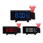 Three-color Projection Radio Alarm Clock USB Digital Alarm Clock Thermometer & Hygrometer - Image 2