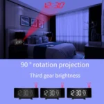 Three-color Projection Radio Alarm Clock USB Digital Alarm Clock Thermometer & Hygrometer - Image 9