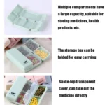 Folding Portable Sealed and Dispensing Small Pill Box - Image 4