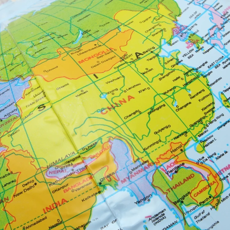 TBD0551866_4.webp Inflatable Globe World Earth Ocean Map Ball Geography Learning Kids Educational Beach Ball , Size: 30cm - Image 5