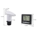 TS-FT002 Multifunctional Ultrasonic Electronic Water Tank Level Gauge With Indoor Temperature Thermometer Clock Display Water Level Gauge - Image 5