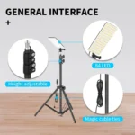 Multifunctional Portable Outdoor Camping Lamp Adjustable Bracket Work Lamp - Image 6