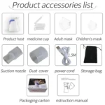 YMK-W6 Children Adult Ultrasonic Portable Micro-Mesh Atomizer Household Handheld Two-Speed Adjustable Compression Atomizer - Image 14