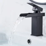 Bathroom Wide Mouth Faucet Square Sink Single Hole Basin Faucet