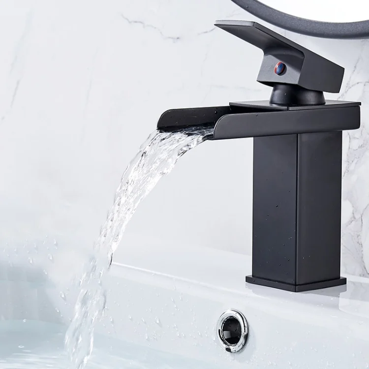 TBD0552488501.webp Bathroom Wide Mouth Faucet Square Sink Single Hole Basin Faucet - Image 1