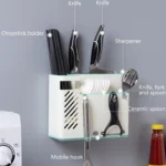 Chopsticks Basket Rack Wall-Mounted Chopstick Cage Household Multifunctional Spoon Knife Holder Integrated CStorage Box - Image 4