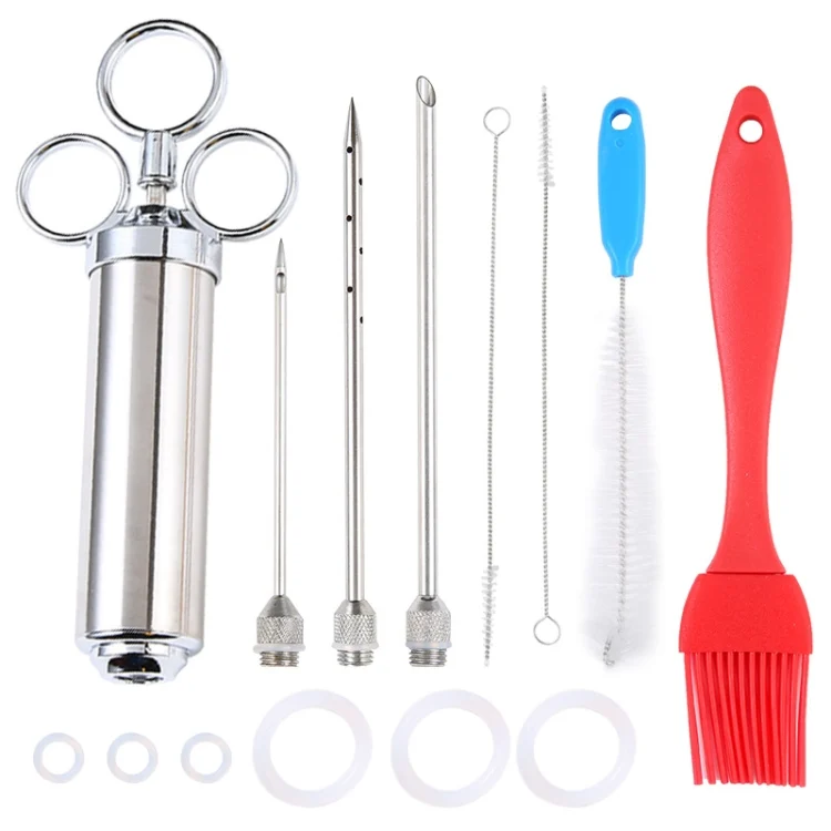 TBD05524904.webp 304 Stainless Steel Seasoning Syringe Barbecue Tool Turkey Needle Set - Image 1