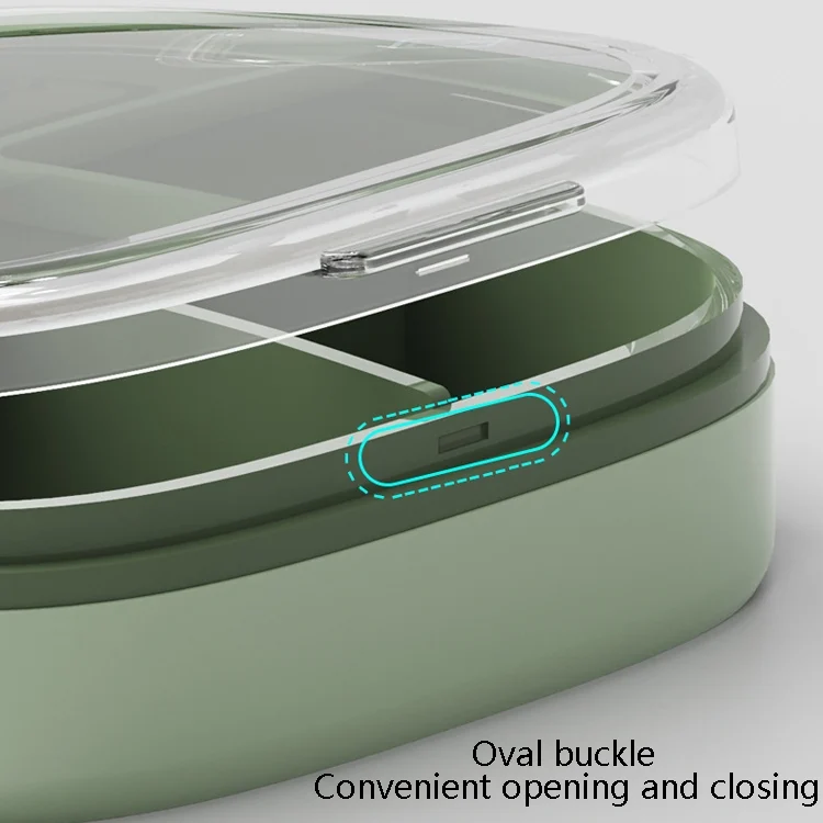 TBD0552490503_B4.webp Portable Small Pill Box Sealed Portable Travel Pill Box Green 4 Grid - Image 5