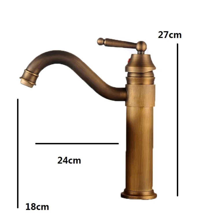 TBD05524913_1.webp Single Hole Seated Copper Faucet Antique Basin Faucet - Image 2