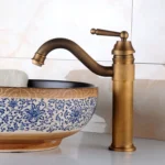 Single Hole Seated Copper Faucet Antique Basin Faucet - Image 4