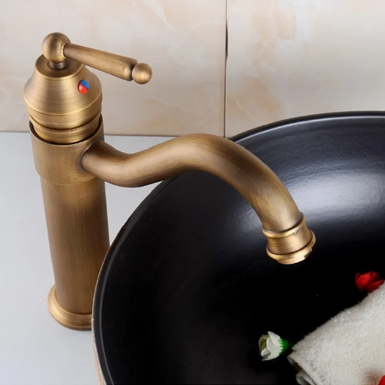 TBD05524913_4.webp Single Hole Seated Copper Faucet Antique Basin Faucet - Image 5