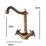 Basin Rotatable Faucet Single Hole Hot And Cold Copper Faucet - Image 2