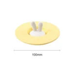 Food Grade Bunny Ears Shape Silicone Cup Lid Sealing Lid Cartoon Mug Dustproof Leak-Proof Lid - Image 2