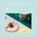 Food Grade Bunny Ears Shape Silicone Cup Lid Sealing Lid Cartoon Mug Dustproof Leak-Proof Lid - Image 7