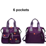 Waterproof Oxford Cloth Handbag Casual Nylon Shoulder Diagonal Bag Female Bag Canvas Bag - Image 4