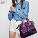 Waterproof Oxford Cloth Handbag Casual Nylon Shoulder Diagonal Bag Female Bag Canvas Bag - Image 10