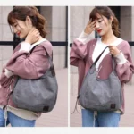 Canvas Bag Simple Wild Lady Retro Art Casual Bag Single Shoulder Bag - Image 8