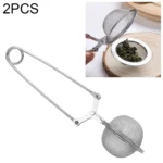 2 PCS Stainless Steel Sphere Mesh Tea Strainer Coffee Herb Spice Filter Tea Infuser