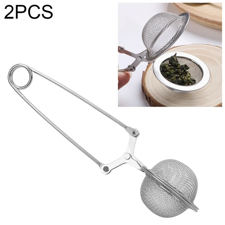 TBD0553262.webp 2 PCS Stainless Steel Sphere Mesh Tea Strainer Coffee Herb Spice Filter Tea Infuser - Image 1