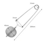 2 PCS Stainless Steel Sphere Mesh Tea Strainer Coffee Herb Spice Filter Tea Infuser - Image 3